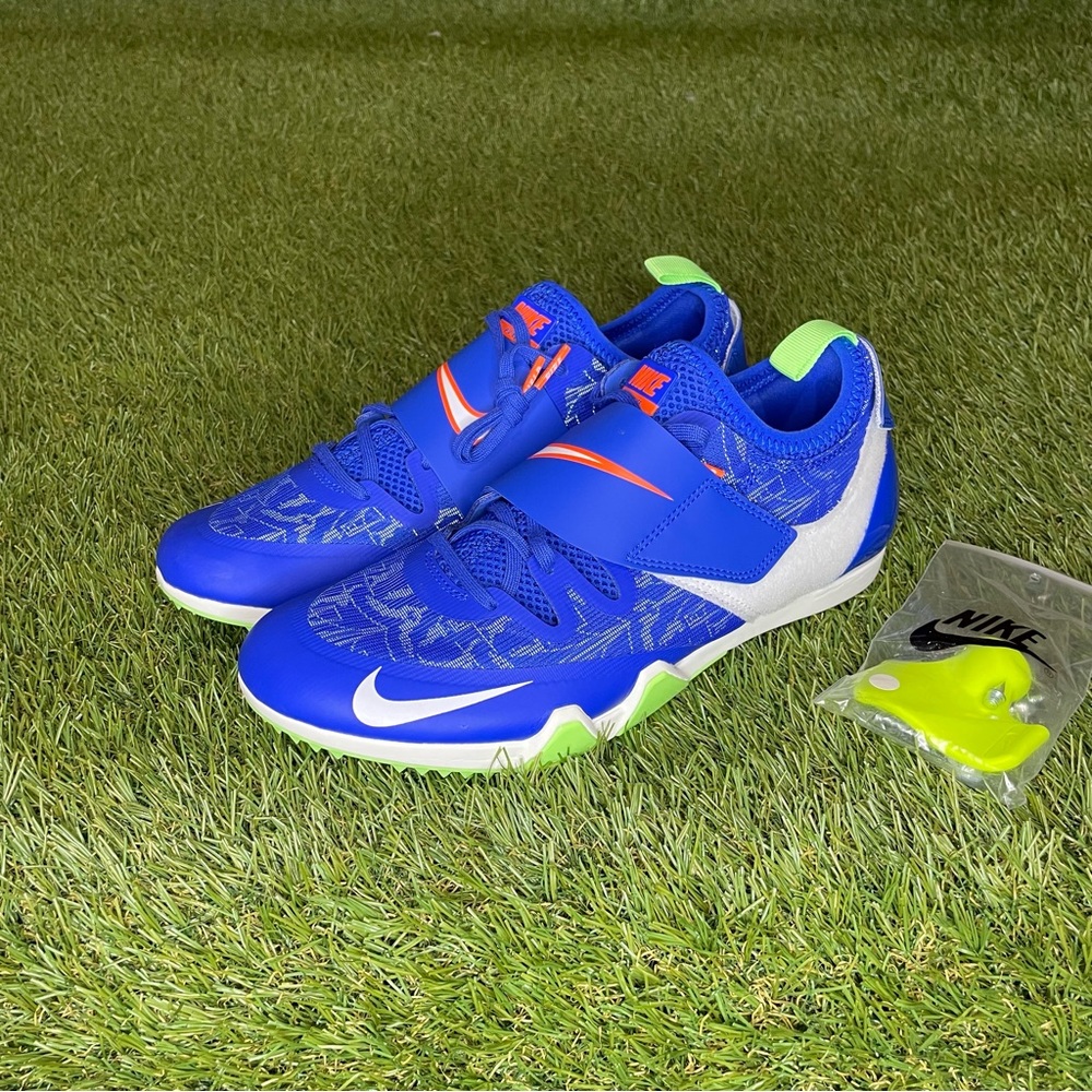 Nike Pole Vault PV Elite Track Field Spikes Racer Blue AA1204-400 men’s size 9